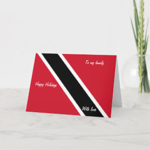 Trinidad flag happy holiday cards