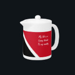 Trinidad flag teapot<br><div class="desc">teapots designed with the flag of trinidad and a patriotic phrase</div>