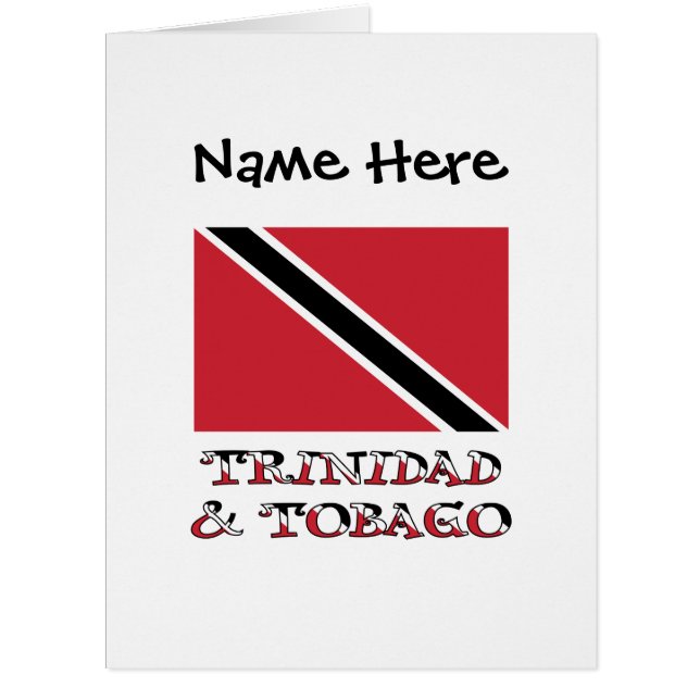 Trinidad Flag Trinidad and Tobago Personalized  (Front)