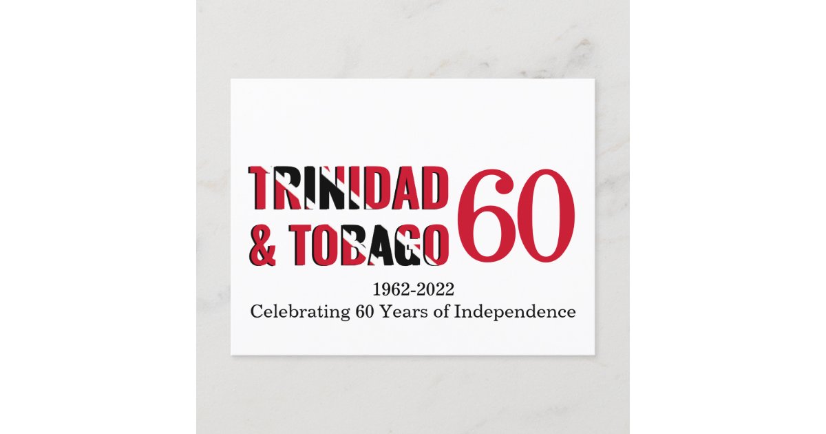 Trinidad Tobago 60th Anniversary Independence Postcard Zazzle