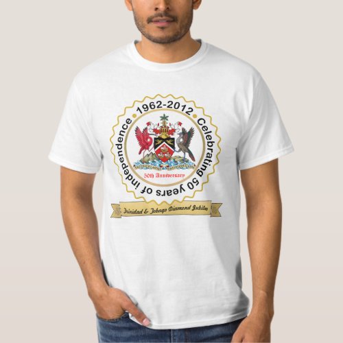 Trinidad  Tobago Anniversary Design Coat Of Arm T_Shirt