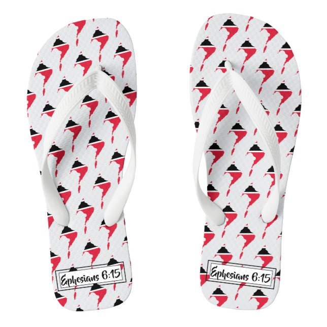 TRINIDAD TOBAGO Christian Scripture Custom Flip Flops (Footbed)