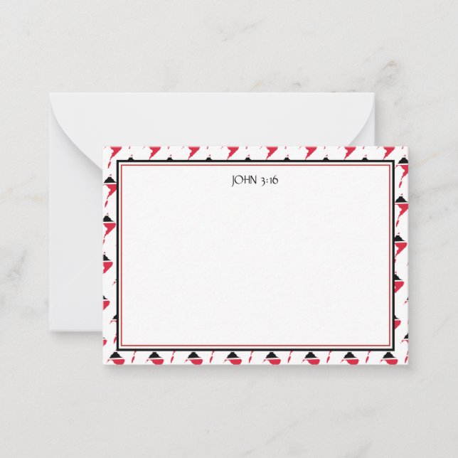 TRINIDAD TOBAGO Christian Scripture Custom Note Card (Front)