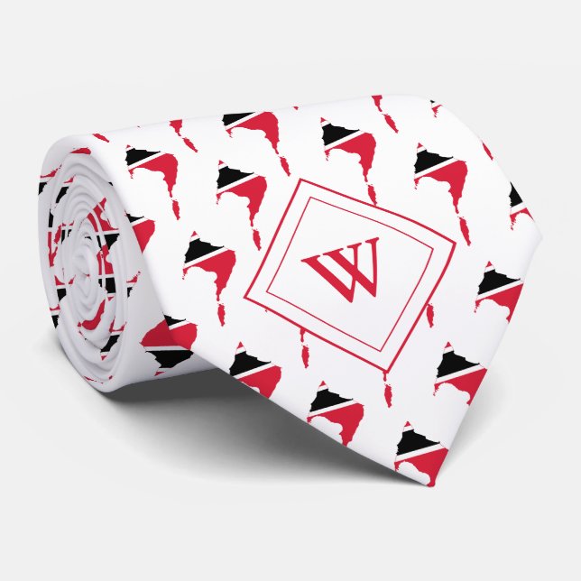 TRINIDAD TOBAGO Christian Scripture J3:16 Monogram Neck Tie (Rolled)