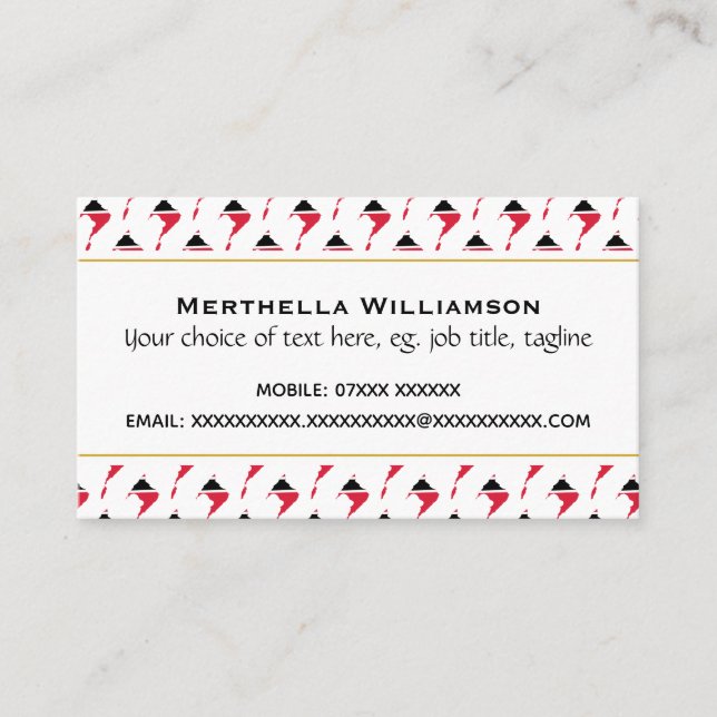 TRINIDAD TOBAGO Christian Scripture John 3:16 Business Card (Front)