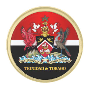 Trinidad & Tobago COA Gold Finish Lapel Pin