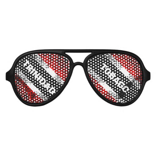 Trinidad  Tobago Dot Pattern Flag Aviator Sunglasses