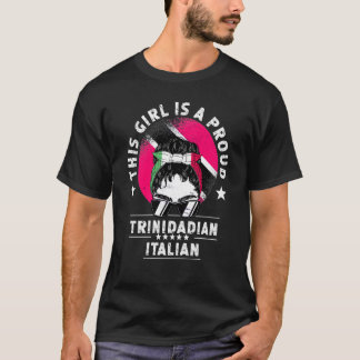 Trinidad&Tobago Flag Italy Grown Women Girl Pride T-Shirt