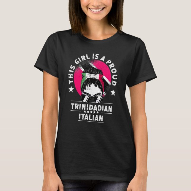 Trinidad&Tobago Flag Italy Grown Women Girl Pride T-Shirt (Front)