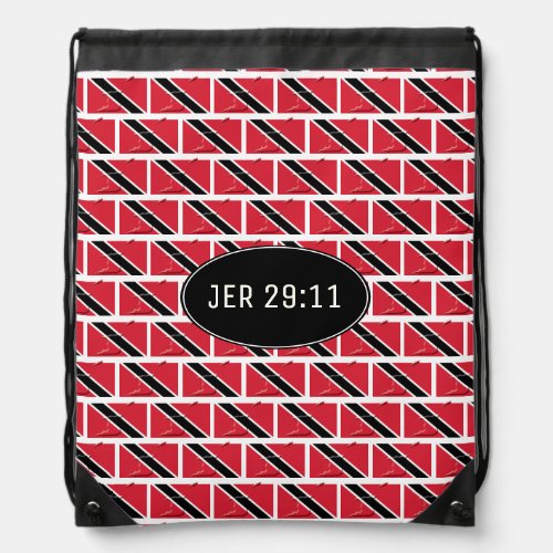 TRINIDAD TOBAGO FLAG  JER 2911  Trinidadian Drawstring Bag