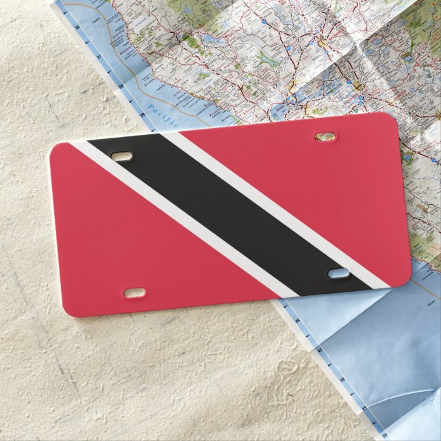Trinidad & Tobago Flag License Plate (In Situ)