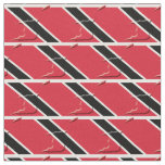 TRINIDAD TOBAGO Flag Map Outline Fabric