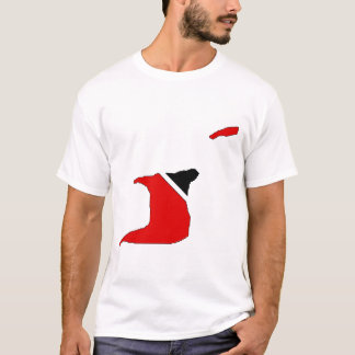 Trinidad Tobago flag map T-Shirt