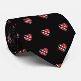 Trinidad & Tobago Flag on BLACK Neck Tie