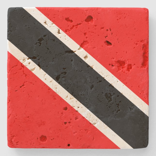 Trinidad & Tobago Flag Stone Coaster (Front)