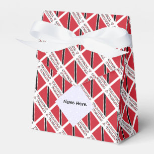 Trinidad Tobago Flag Tiled Personalized Tent Favor Boxes