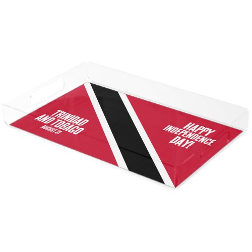 Trinidad  Tobago Independence Day National Flag Acrylic Tray