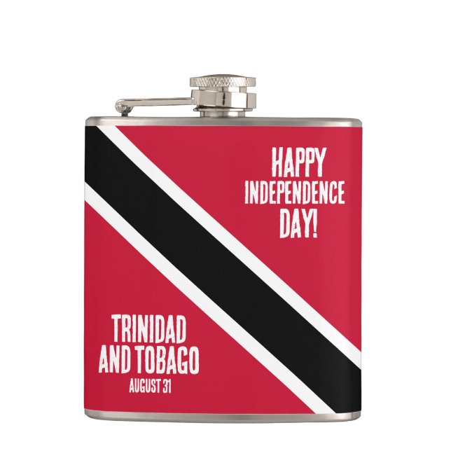 Trinidad & Tobago Independence Day National Flag Flask (Front)