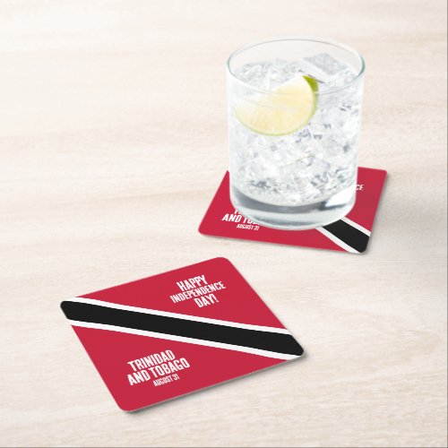 Trinidad  Tobago Independence Day National Flag Square Paper Coaster