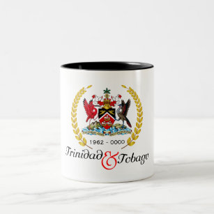 Trinidad & Tobago Independence Gold Wreath Two-Tone Coffee Mug