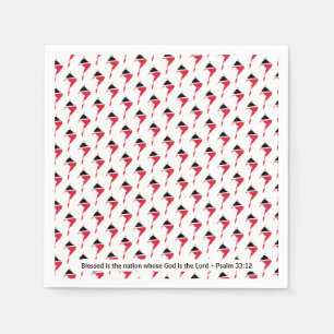 TRINIDAD & TOBAGO Map Personalized Scripture Paper Napkins