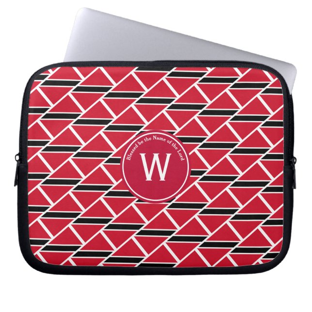 TRINIDAD TOBAGO Monogram Laptop Sleeve (Front)