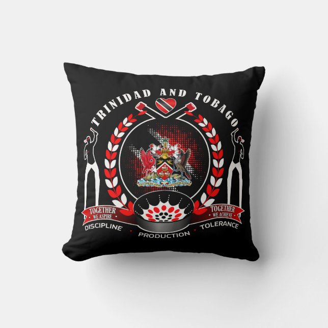 Trinidad & Tobago National Pride Throw Pillow (Front)