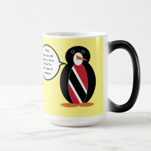 Trinidad Tobago Talking Ms. Penguin Personalized  Color Morph Mug
