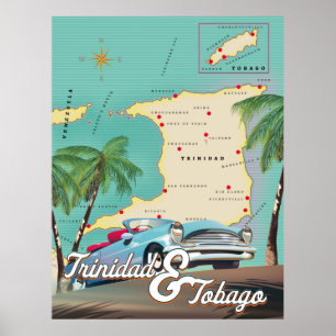 Trinidad & Tobago travel poster