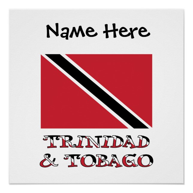 Trinidad-Tobago Trinidad Flag Personalized  Poster (Front)