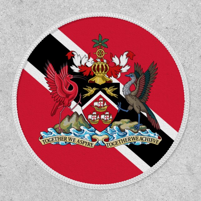 Trinidadians and Tobago Flag & Coat of Arms Patch (Front)