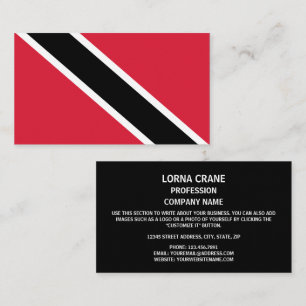 Trinidadians and Tobago Flag, Trinidad and Tobago Business Card