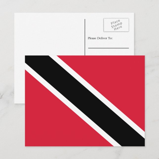 Trinidadians and Tobago Flag, Trinidad and Tobago Postcard (Front/Back)