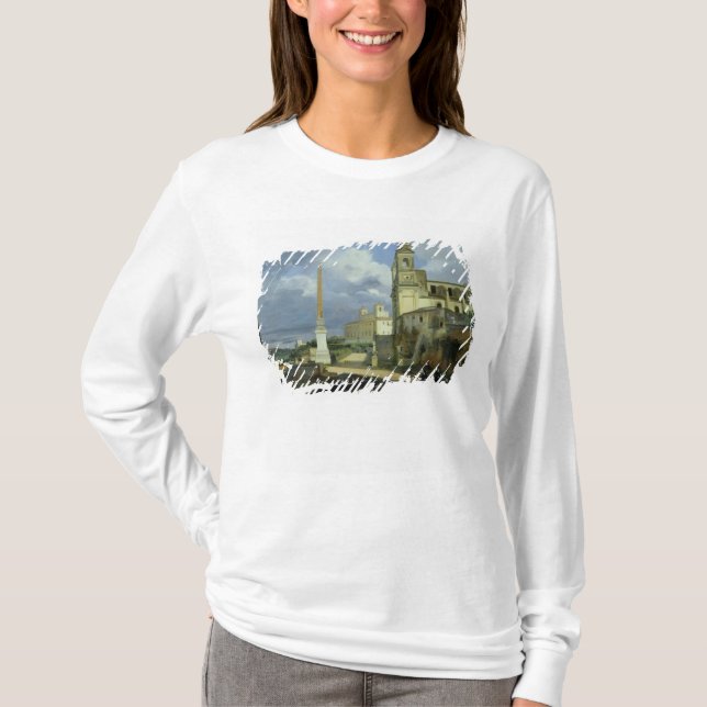 Trinita dei Monti and the Villa Medici T-Shirt (Front)