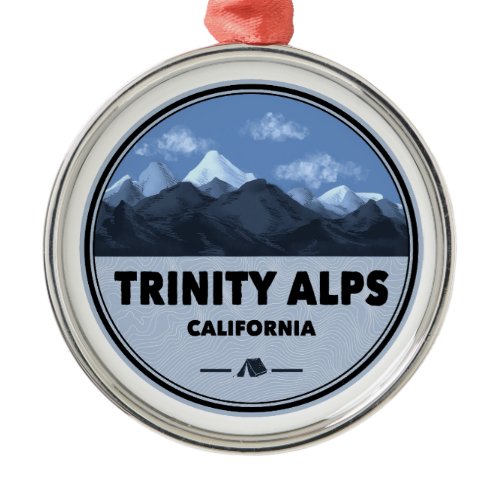 Trinity Alps California Camping Metal Ornament