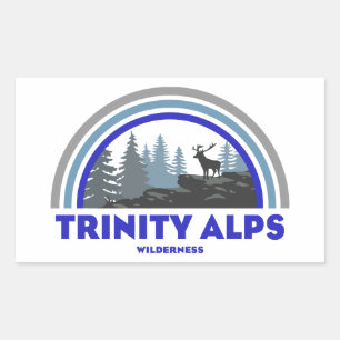 Trinity Alps Wilderness California Rainbow Deer Rectangular Sticker