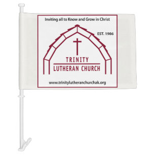 Trinity and RIC Logo on Car Flag