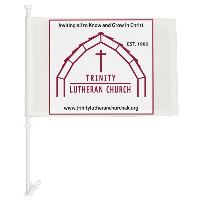 Trinity and RIC Logo on  Car Flag (Front)