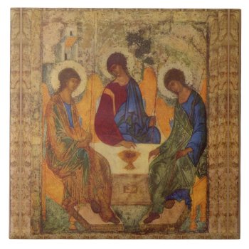 Trinity Angels At Mamre Ceramic Tile by justcrosses at Zazzle