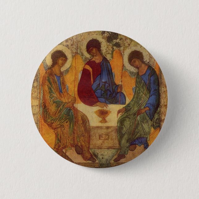 Trinity Angels At Mamre Pinback Button (Front)