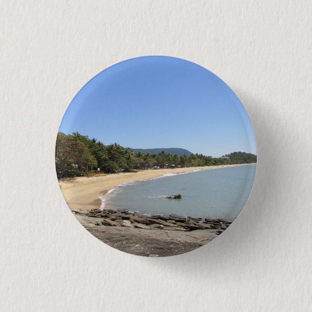 Trinity Beach - Australia Badge Button (Front)