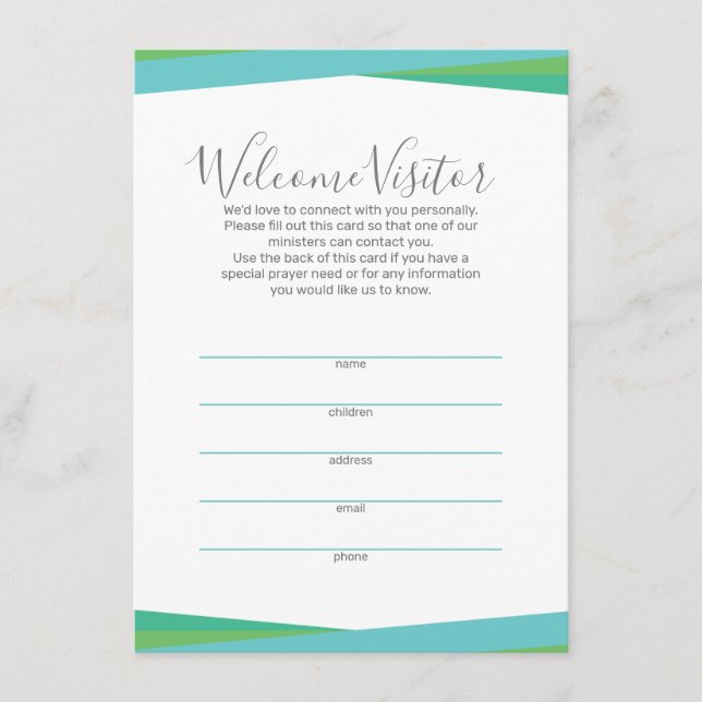 Trinity Chat Bubbles Visitor Card (Front)