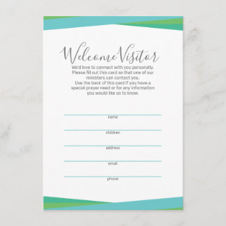 Trinity Chat Bubbles Visitor Card