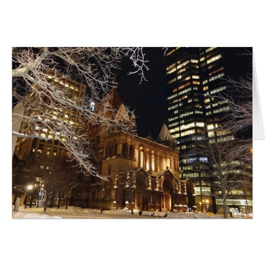 Trinity Church by Night Cards (Front Horizontal)