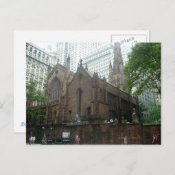 TRINITY CHURCH FROM TRINITY PLACE POSTCARD | Zazzle