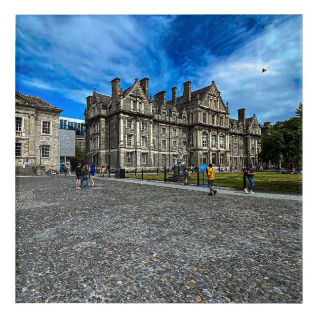 Trinity College Old Building in Dublin, Ireland Acrylic Print (Front)
