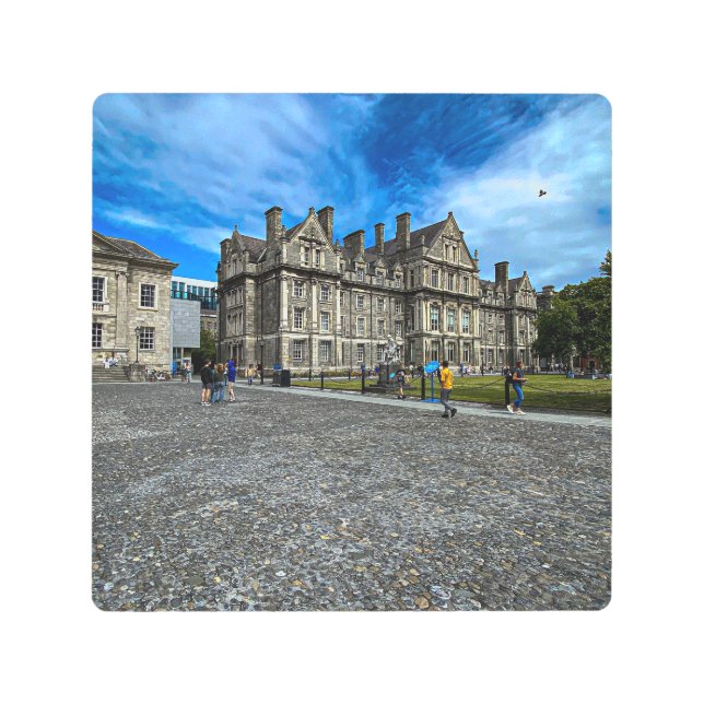 Trinity College Old Building in Dublin, Ireland Metal Print (Front)