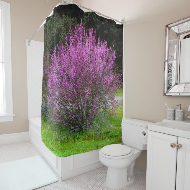 Trinity County Red Bud tree..... Shower Curtain (In Situ)