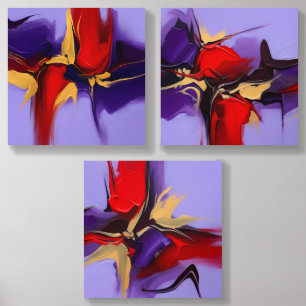 TRINITY Flame Photo Tile Set — Abstract (3 Tiles)