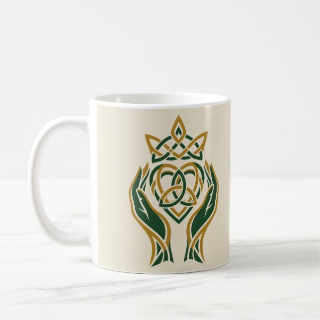 Trinity Heart Claddagh Coffee Mug (Left)